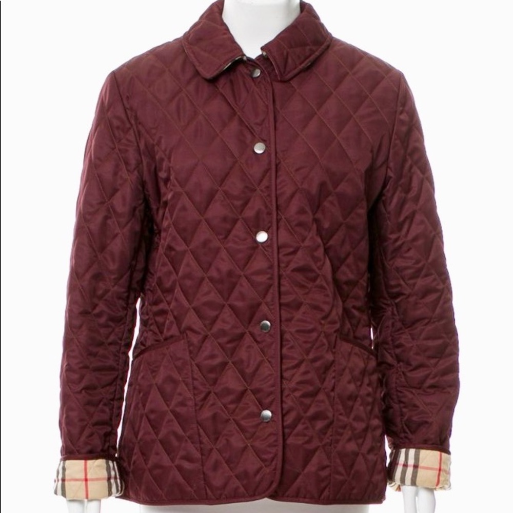 Burberry Brit Quilted Jacket - wine color